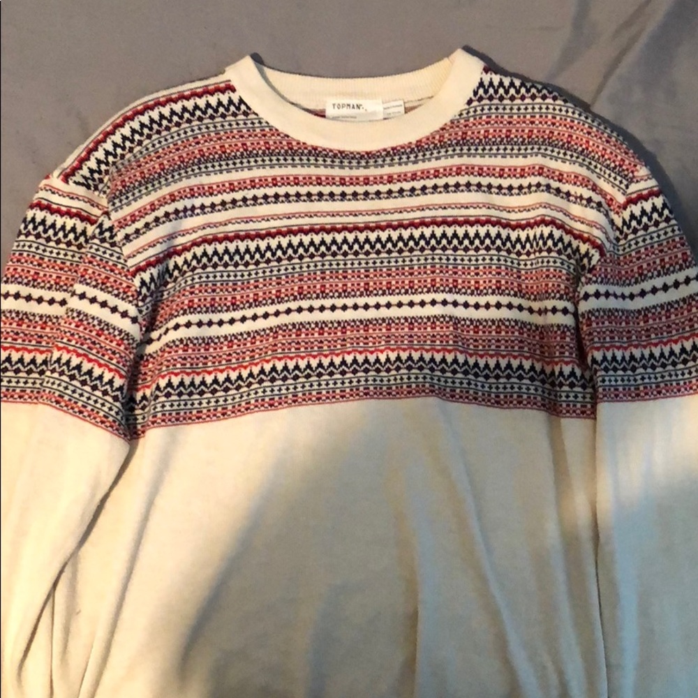 Topman knit fairisle sweatshirt